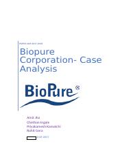 Assignment 2 Biopore Case Study