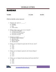 Baghdad city question and answer worksheet pdf.pdf