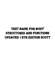Test Bank for Body Structures and Functions Updated 13th Edition Scott.pdf
