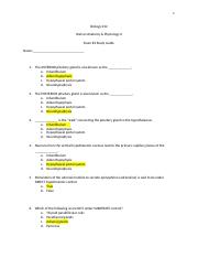 BI-232 Exam #3 Study Guide