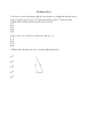 Problem Set 2 for ACT