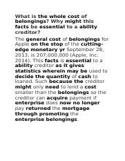 What is the whole cost of belongings.doc