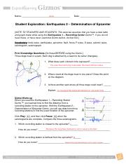 Earthquakes2EpicenterTG - Teacher Guide Earthquakes 2 Determination of