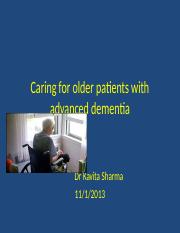 Caring for elderly patients with dementia.ppt
