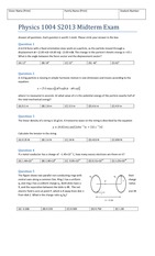 Physics 1004 S2013 Midterm Exam
