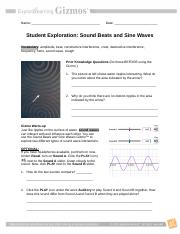 Student exploration longitudinal waves gizmo
