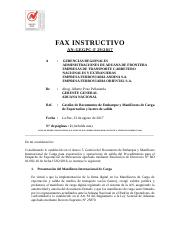 Fax instructivo AN GEGPC F 29_2017 Gestion de documentos de embarque y Manifiestos de exportacion.do