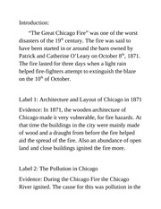 The great chicago fire claims and evidence