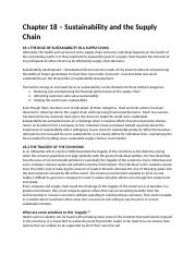 Supply Chain Management - Chapter 18