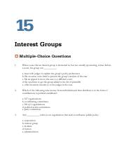 Interest Groups Quiz