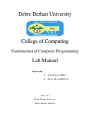 Fundamentals of Computer Programming Lab Manual Final(1).pdf