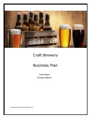 craft brewery business plan pdf