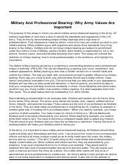 military and professional bearing informative essay