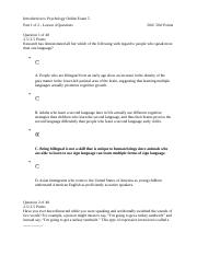 Psychology Online Exam 5