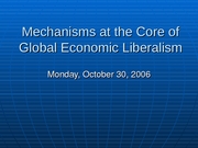 15 Mechanisms of Economic Liberalism