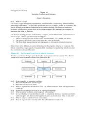Managerial Economics review questions chaper 10 incentive conflicts and contracts.docx