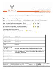 AURTTK002_Assessment 2_Practical Demonstration Tasks_c928f8e9732b295fe6b5f17b2146b0f8.docx