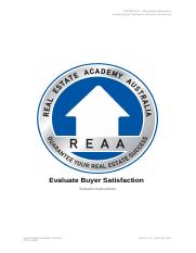 REAA - CPPREP4105 - Buyer Satisfaction Questionnaire (Scenario Instructions) v1.1.docx