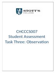 DCS - CHCCCS007 - Task  3 Observation.V1.192401.docx