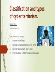 Classification and types of cyber terriorism.pptx