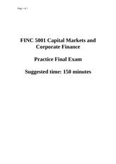 FINC 5001 Final Exam Practice(2)