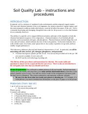 Soil Quality Lab - Instructions and procedures.docx