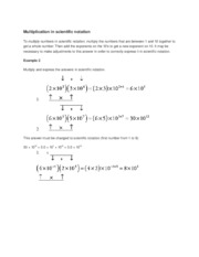 Multiplication in scientific notation