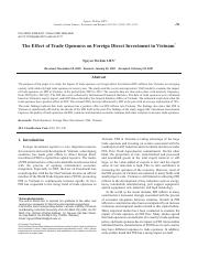 The Effect of Trade Openness on Foreign Direct Investment in Vietnam.pdf