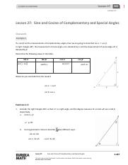 Cameron Davenport - L27 Notes - Sine & Cosine of Complementary & Special Angles.pdf