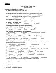 Paper Chemistry Part II Paper 1.doc