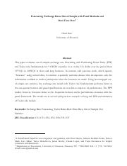 Exchange Rate Forecasting Paper
