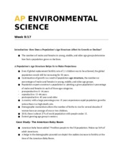 AP Environmental Science Living in the Environment: Sections 6.3-6.4