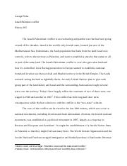 Israeli Palestinian Conflict Paper