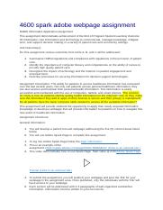 600 spark adobe webpage assignment.docx