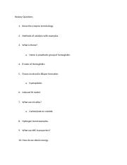 2nd Half Review Questions CHEM 3310 Final.docx