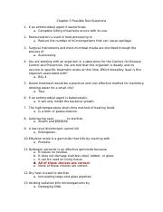 Chapter 5 Possible Test Questions