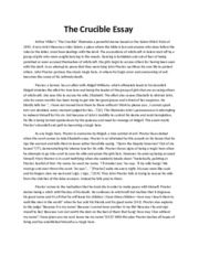 Реферат: The Crucible By Arthur Miller Superstition Essay