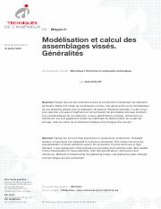 MODÉLISATION ET CALCUL DES ASSEMBLAGES VISSÉS. GÉNÉRALITÉS.pdf