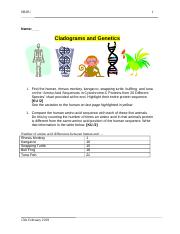 Unit 5 - Cladograms And Genetics_Upload.doc