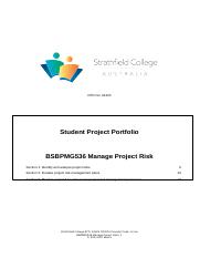 BSBPMG536 Student Project Portfolio.docx
