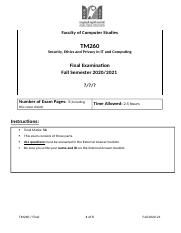 TM260 - KSA-Final-Fall_2020-2021 Key.docx