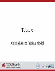 Topic 6 Capital asset pricing model.pdf