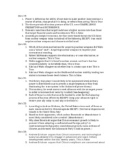 INTL 1100 Global Issues Multiple Choice Exam Study Guide