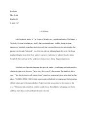 Реферат: The Grapes Of Wrath 5 Essay Research