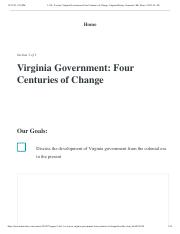 1.1.W - Lesson_ Virginia Government_ Four Centuries of Change_ Virginia History, Semester _ Mr. Stow