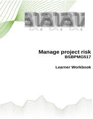 BSBPMG517 - Manage project risk_Learner Workbook_V2.0_April 2021 (1).docx