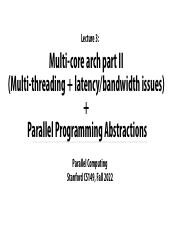 03_Multi-core arch part II (Multi-threading + latency:bandwidth issues).pdf