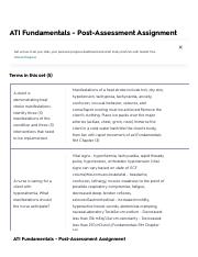 post assessment assignment fundamentals