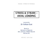 MECH206 - 2013-14 SPRING - L02 - Stress-Strain - Axial Loading