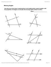 Finding Missing Angles Worksheet.pdf